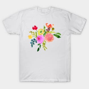 Floral Watercolor, Renunculus T-Shirt